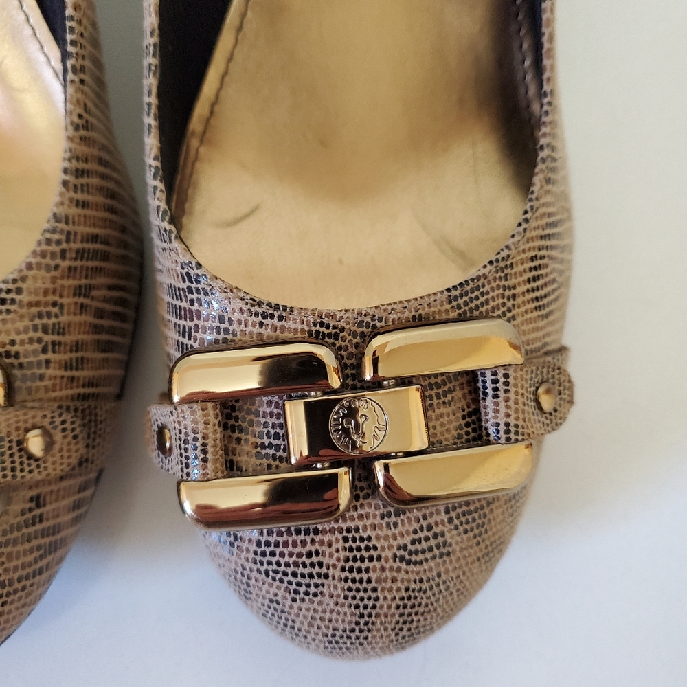 Anne Klein iflex "Fannon" Animal Print Fabric Pumps Block Heels, Size 7.5 - Picture 11 of 12